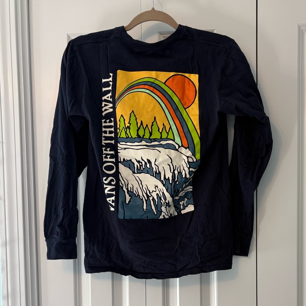 Vans navy Long Sleeve Shirt with Graphic Print